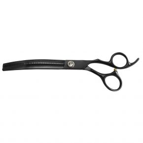 Optimum professional Black Titanium 1-puoleiset ohennussakset, kaareva/ käyrä
