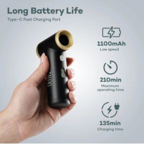 Tauro Pro Line ladattava käsikuivain/ fööni + kolme suutinta