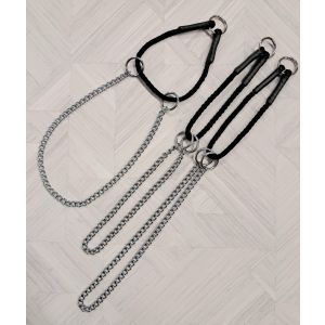 Puolikuristava ketju (ainevahvuus 2mm), kiristysosa 6mm musta pyöreä nylon