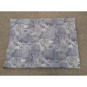 Farkku-kuosinen peti irtopäällisellä