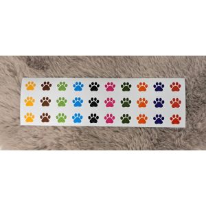 TILAAJALAHJA (Tilaus yli 50€); Värikkäät tassutarrat 30kpl