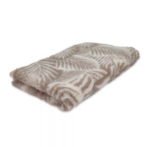 Kumipohjainen karva-alusta, Foxy Fur, Beige lehtikuvio