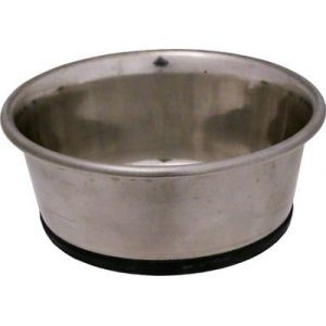 Metalliset ruoka-/vesikupit (pohjassa muovitus)