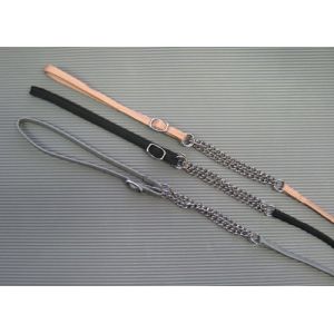 Puolikuristava talutinsetti ketjulla, leveys 7 mm