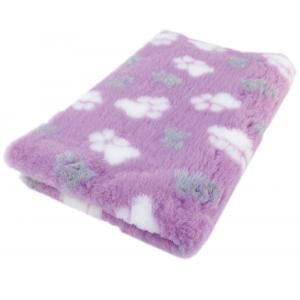 Kumipohjainen karva-alusta, Foxy Fur, lila valkoisilla/ harmailla tassuilla