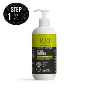 TAURO Pro Line Deep Clean shampoo for white & light coats, 400ml
